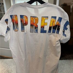 Supreme White Tee with Multicolor Graphic